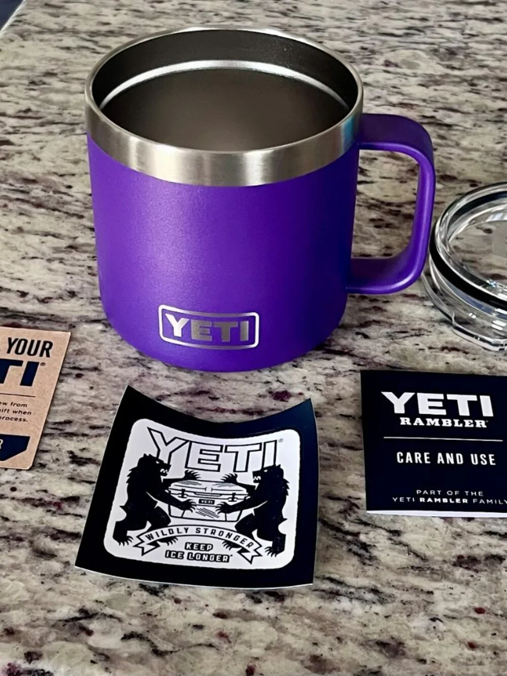 YETI Rambler 14 oz Mug in the retired Peak Purple color